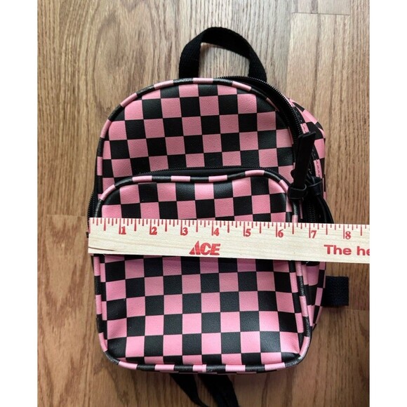 Art Class Mini Backpack For Kids Pink & Black Checkered - Picture 6 of 6